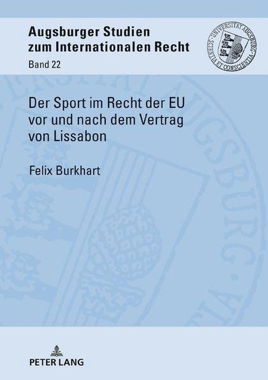 Augsburger Studien zum internationalen Recht 22 - Der Sport  ... - cover