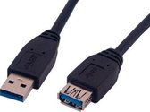 MCL USB 3.0, M/FM, 3m USB-kabel USB 3.2 Gen 1 (3.1 Gen 1) USB A Zwart