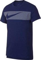 Nike Breath Top Ss Hyper Dry Gfx Sportshirt Heren - Blauw