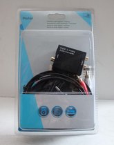 Profile® Digitaal Naar Analoog Audio Converter (DAC) - Optisch/Coaxiaal (v) naar Tulp(RCA) (v) - Zwart