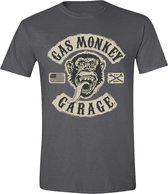 Gas Monkey Garage  - Gas Monkey Patch Mannen T-Shirt - Houtskool - L