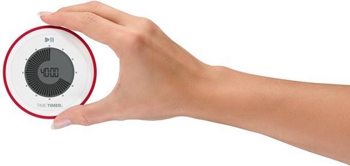 Time Timer® Original Twist kleur Red - Visuele Countdown Timer - Red - Tijdklok - Tijdmanagement Tool - School, Thuis, Kantoor - Optioneel Alarm - Geen Luid Getik — afbeelding 7