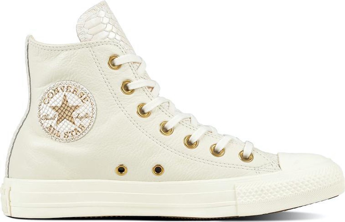 Converse All Stars Leather 561698C Beige / Wit-39 | bol.