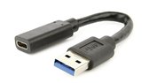 USB 3.1 Type-C adapterkabel (AMCF), 10 cm, zwart