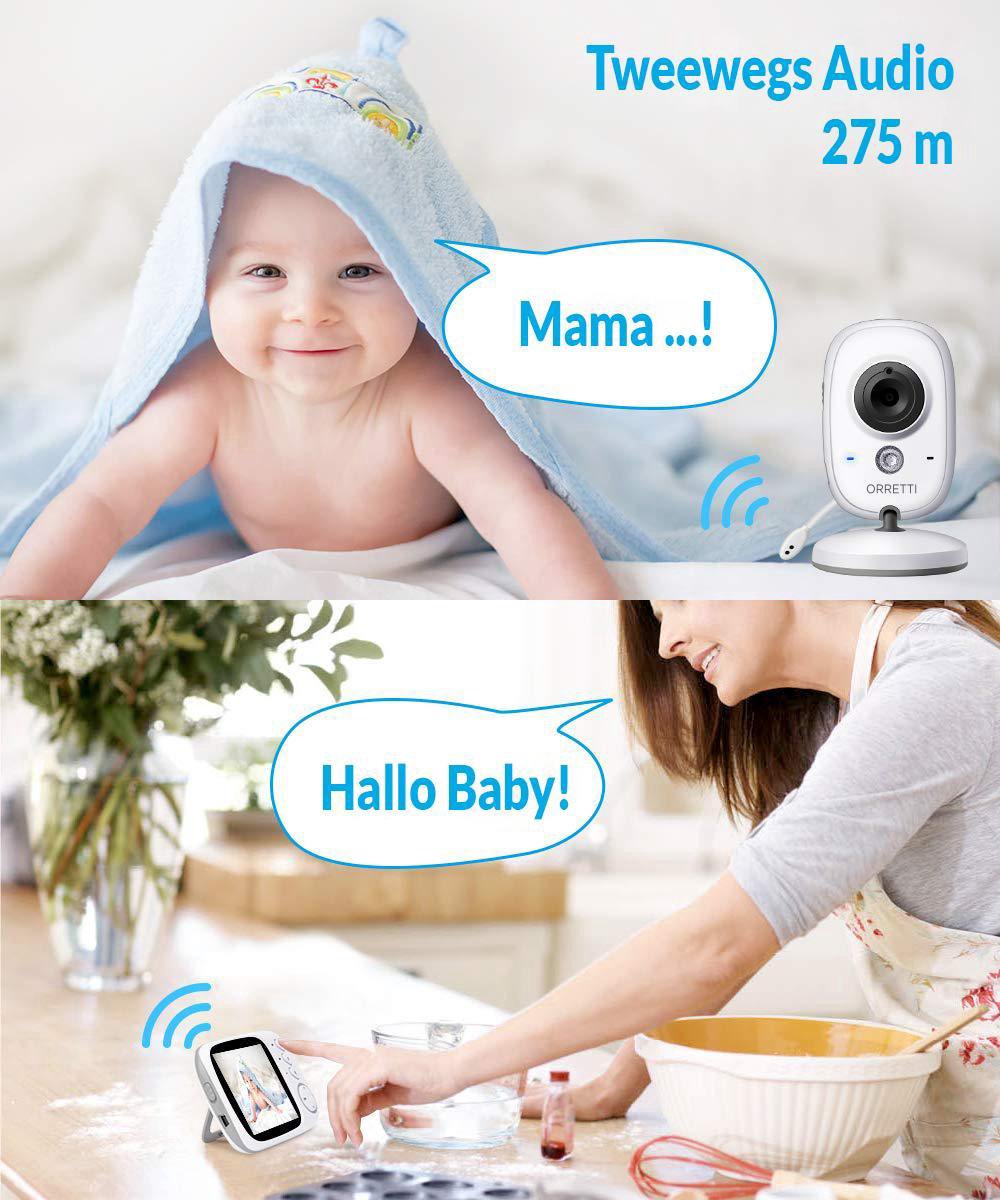Orretti V8 babyfoon met camera en extra batterij thumbnail 4