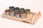 Van Bruggen Thee - Theeplank 2.0 - Potjes - Steigerhout - Wit