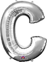 AMSCAN - Grote zilverkleurige aluminium letter ballon - Decoratie > Ballonnen