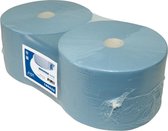 Industrierol 3-laags cellulose verlijmd blauw 24cm x 380M - Pak 2 rol