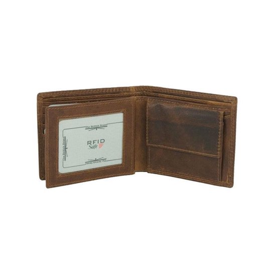 Heren portemonnee cognac billfold compact | bol.com