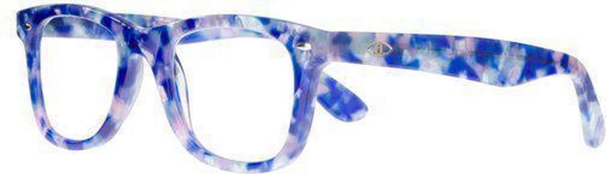 Icon Eyewear KCE800 Goldline Leesbril +3.00 - Blauw gemeleerd - Acetaat