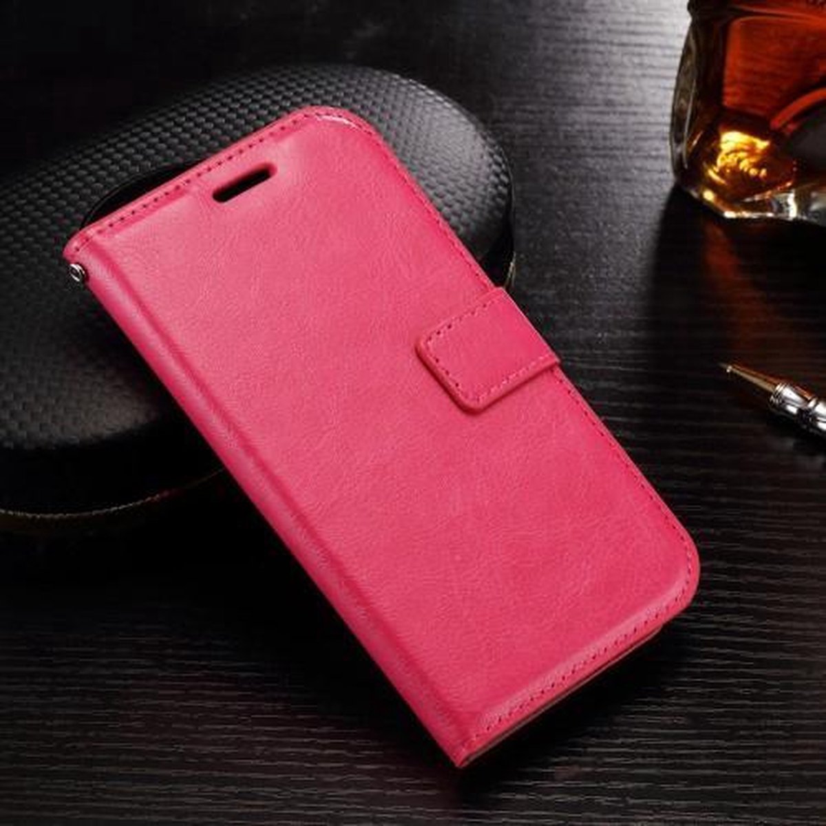 Cyclone cover wallet case hoesje Geschikt voor: Sony Xperia XZ roze