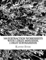 500 Subtraction Worksheets with 5-Digit Minuends, 2-Digit Subtrahends