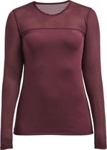 Rohnisch Miko Long Sleeve Dames Sportshirt - Burgundy - Maat L