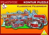 Legpuzzel - Contourpuzzel - 730 stukjes - Ouderwetse Brandweerauto's - Piatnik puzzel
