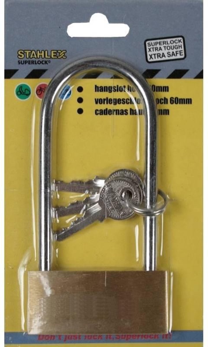Stahlex Hangslot - Hoge beugel - 60mm