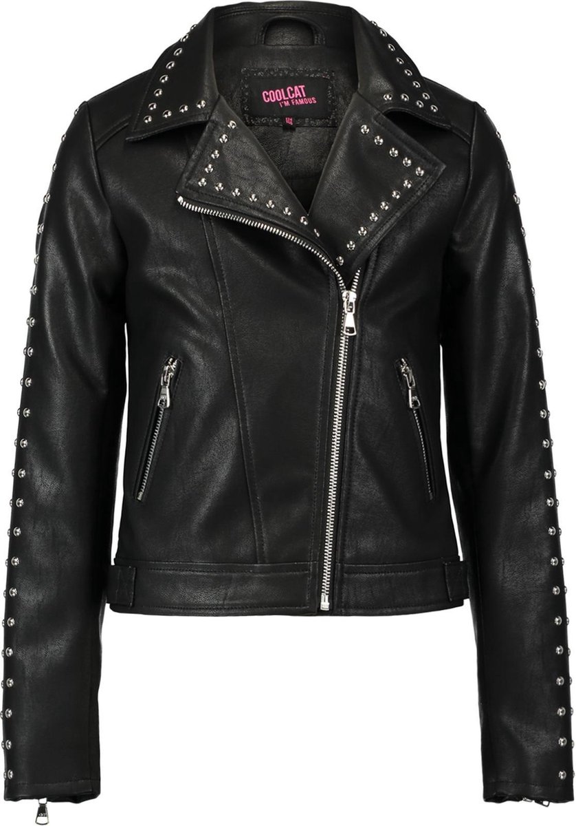 De daadwerkelijke uitblinken helpen Coolcat Jas Leather look jas Kstuds - Zwart - 158/164 | bol.com