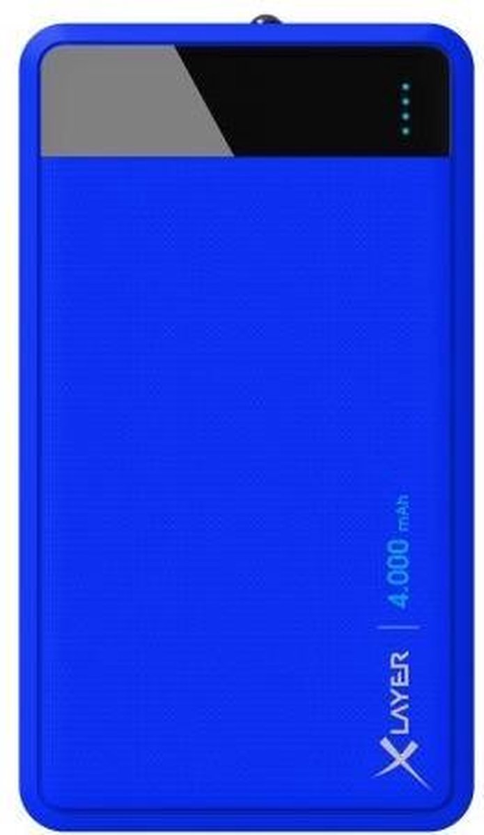 XLayer Colour Line powerbank Blauw Lithium-Polymeer (LiPo) 4000 mAh