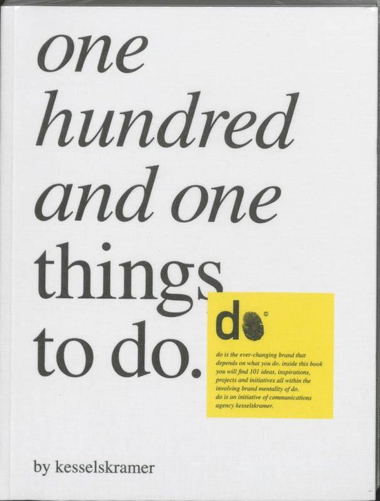 Cover van het boek '101 thing to do' van  KesselsKramer