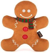 Gingerbread Man hondenspeelgoed Kerstmis - P.L.A.Y Pets - hondenknuffel