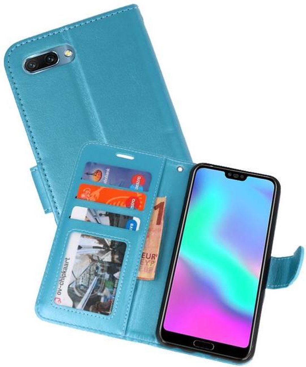 Wallet Cases Hoesje Geschikt voor Honor 10 Turquoise