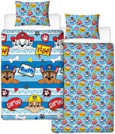 Paw Patrol - Dekbedovertrek - 1-persoons (135x200 cm + 1 sloop) 1 stuk (74x48 cm) - Polyester