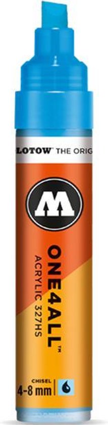 Molotow 327HS Zinc Yellow - Marqueur acrylique jaune - Pointe biseautée 4-8mm - Couleur jaune