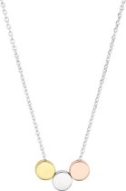 The Fashion Jewelry Collection Ketting Rondjes 1,1 mm 41 + 4 cm - Zilver
