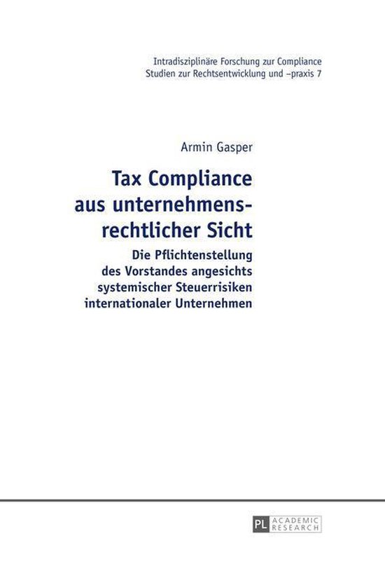 Intradisziplinaere Forschung zur Compliance 7 - Tax Complian ... - cover