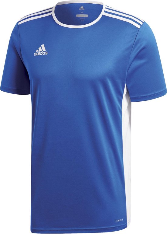 adidas Entrada 18 Trikot Heren Sportshirt - Bold Blue/Wit - Maat S