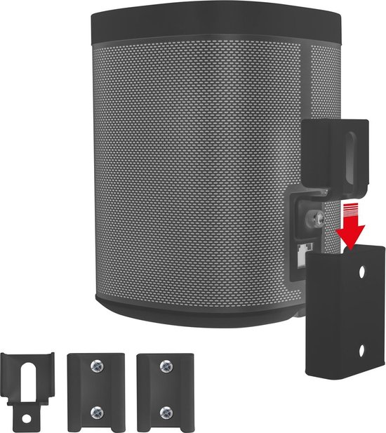 Voorgevoel Resistent Horizontaal Vebos portable muurbeugel Sonos Play 1 zwart | bol.com