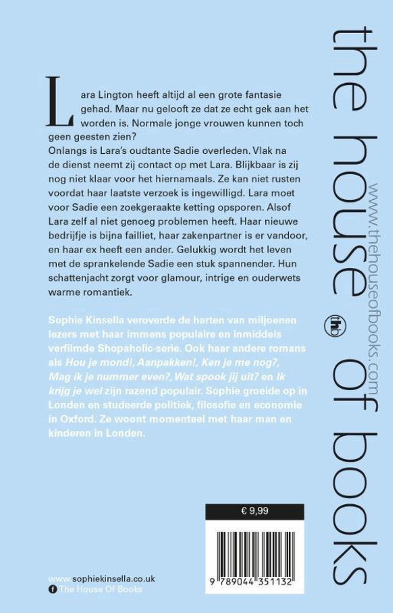 Achterkant boek met tekst en prijs €9,99.