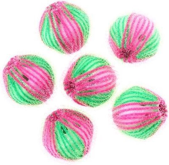 6 stuks ontharingsballen voor in de wasmachine - Anti-Pluis Wasbal Set - Nylon Wasmachine Ballen - Wasballen Wasbol - Pluisballen