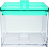 Zak!Designs Voorraadbus - Kunststof - Stapelbaar - 0,95L - Transparant-Aquablauw