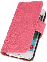 Devil Booktype Wallet Case Hoesjes voor iPhone 5C Roze