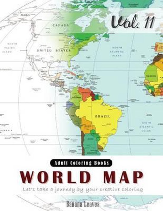 World Map Coloring Book for Stress Relief & Mind Relaxation, ... - cover