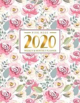 Pink Rose 2020 Weekly And Monthly Planner