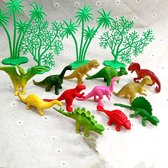 Ensemble de 16 pièces de décoration de dinosaures de gâteau - Multi Dinosaurier