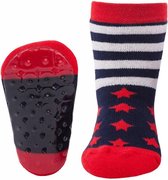 Ewers antislip sokken Stoppi marine rood sterren