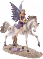 Beeld - Fee - Amethist Rijder Fee - Tales of Avalon - Lisa Parker - 21 cm