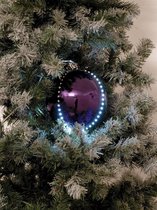 Europalms LED Sneeuwbal 8cm, paars 5x