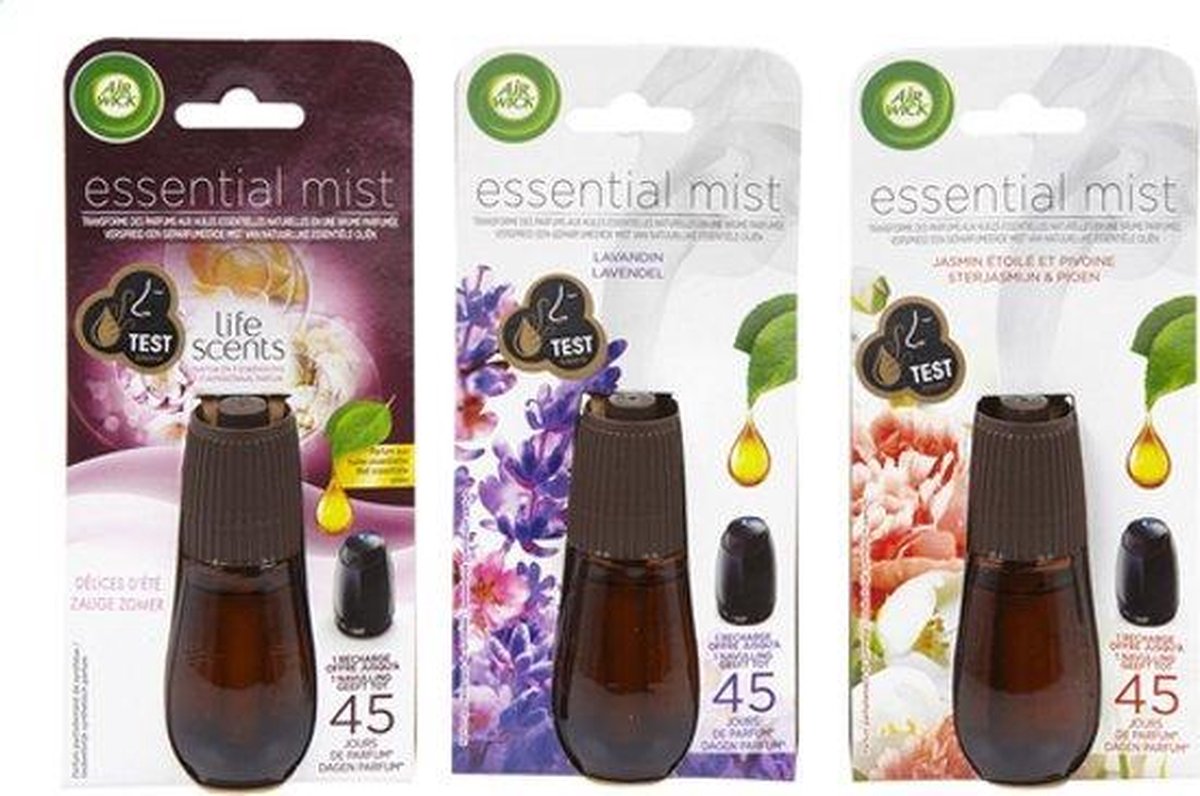 Air Wick Luchtverfrisser navulling Essential Mist Trio 3 x 20 ml