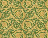 KLASSIEK BAROK ORNAMENTEN BEHANG - Geel Groen Metallic  - AS Creation Versace 4