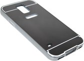 Spiegel hoesje aluminium zwart Geschikt voor Samsung Galaxy S5 (Plus) / Neo