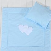Dekbed Kinderwagen 2-delig Two Hearts Blauw