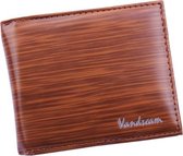 Luxe (Licht)Bruine Vandream Portemonnee – Portefeuille - Heren Billfold