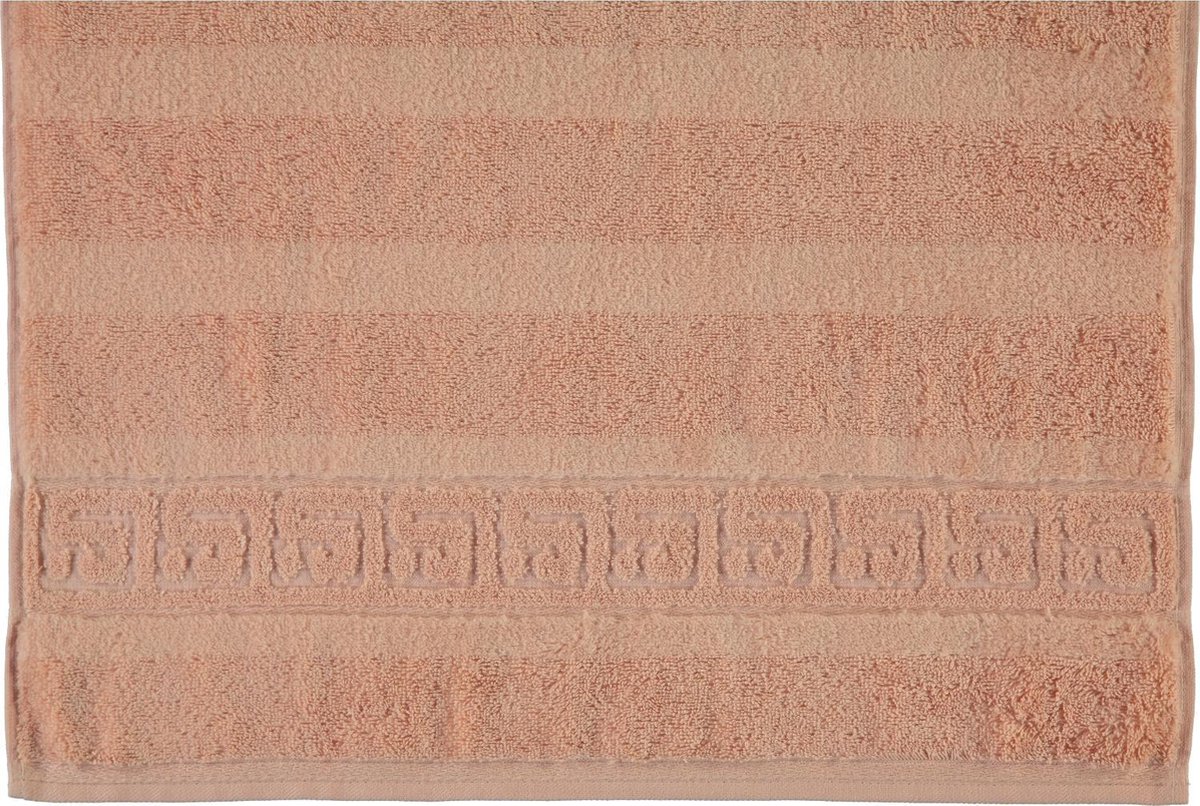 CAWÖ Noblesse Uni Badhanddoek - Zalm - 50x100
