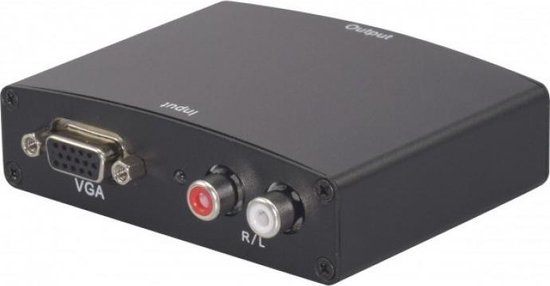 Convertisseur VGA + audio (2xRCA) vers HDMI monobloc | bol
