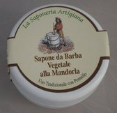 La Saponeria Artigiana Mandorla. Scheerzeep met Kokosolie en amandelgeur. 150ml
