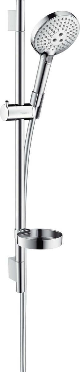 hansgrohe Raindance Select S doucheset 120 3jet met Unica'S Puro glijstang 90 cm en zeepschaal chroom