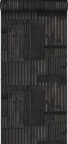 Origin Wallcoverings behang industriële golfplaten 3D zwart - 347617 - 53 cm x 10,05 m